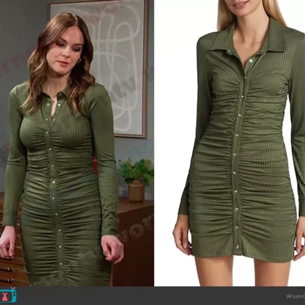 Veronica Beard Davila Ruched Knit Dress Xs